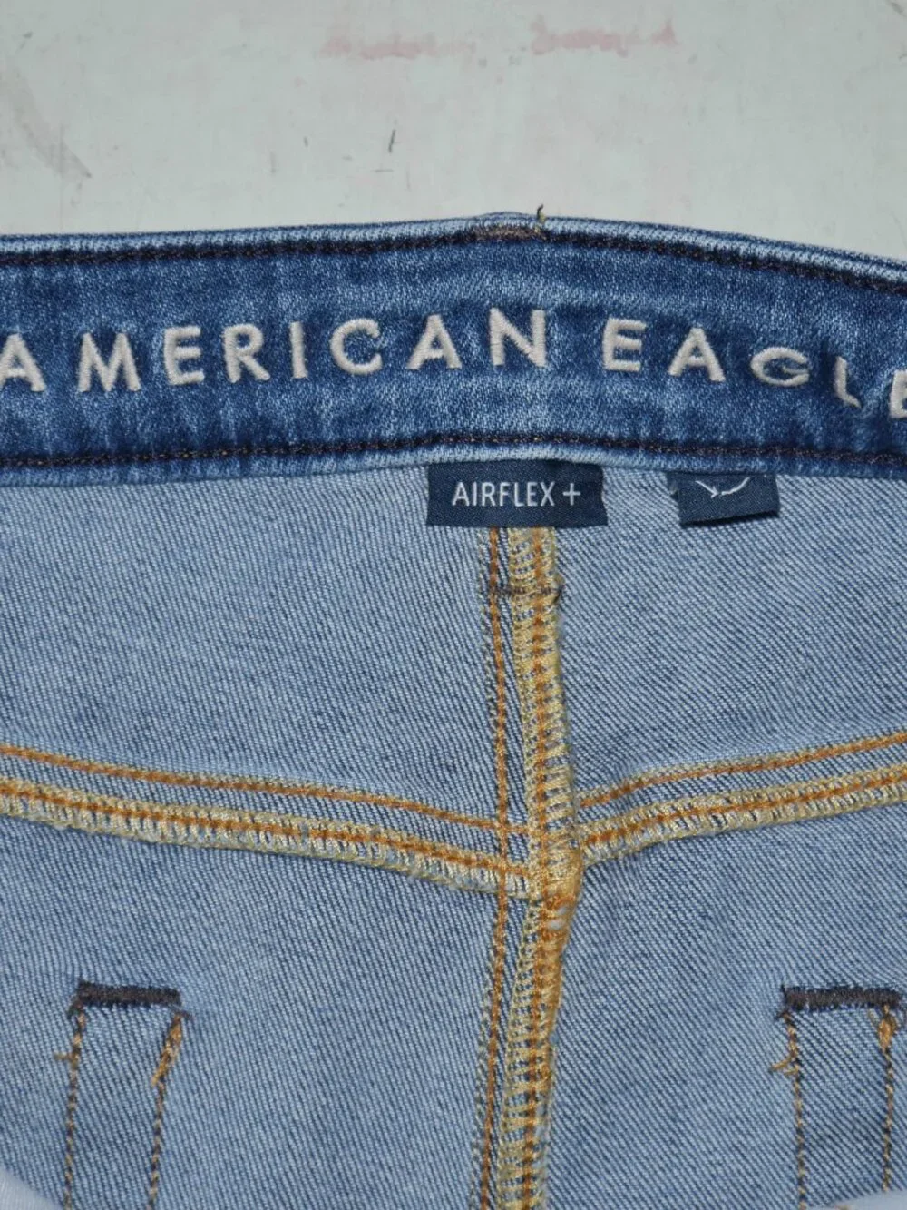 American Eagle Mens Slim Bootcut Jeans Size 34x30 AirFlex+Stretch Denim Med Wash